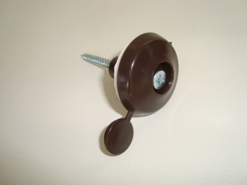 Fixing Buttons For 16mm Polycarbonate Brown Pack of 10